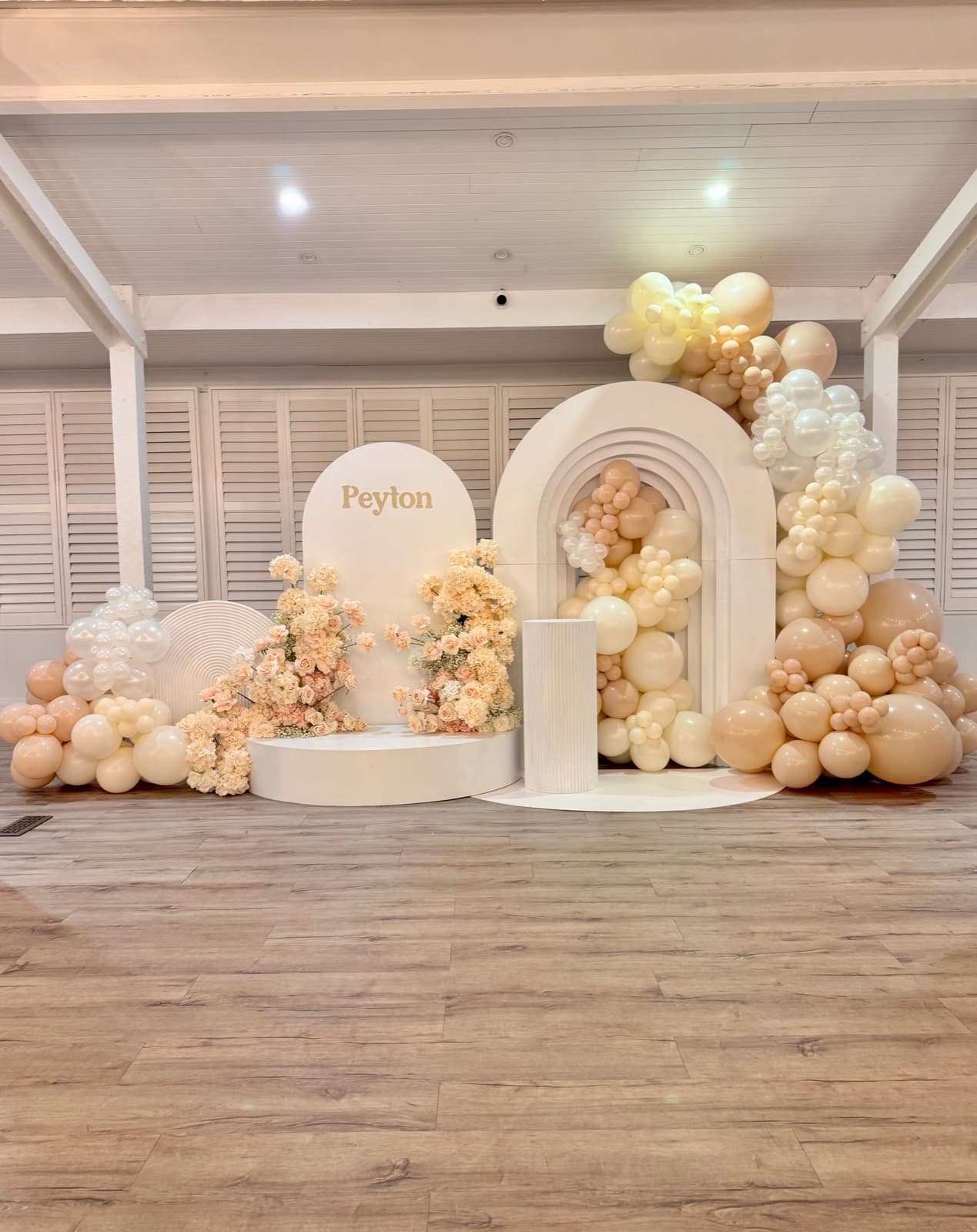 Christening and baptism event styling with elegant decorations in Melbourne