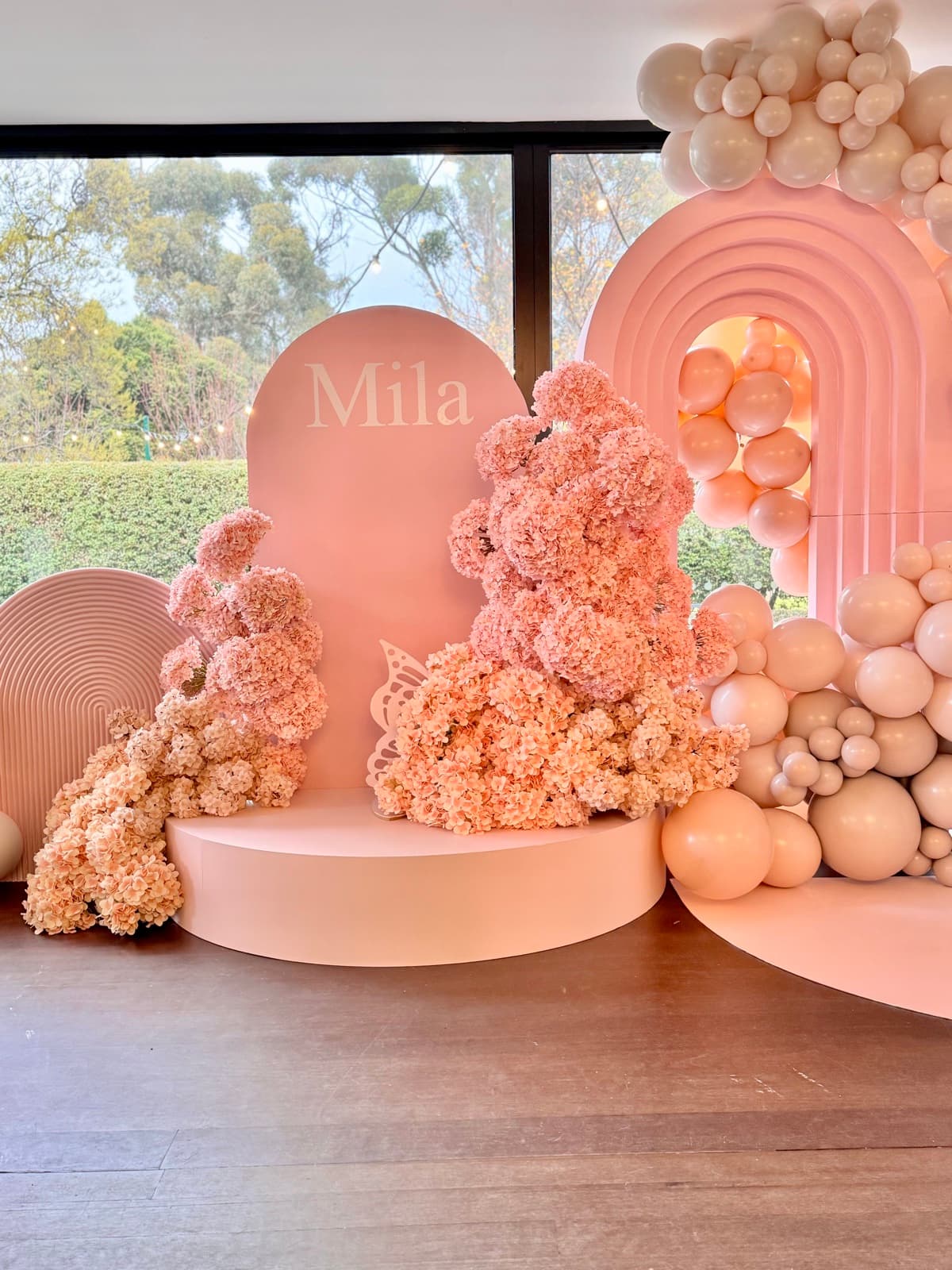 Corporate event styling with professional decorations and branding