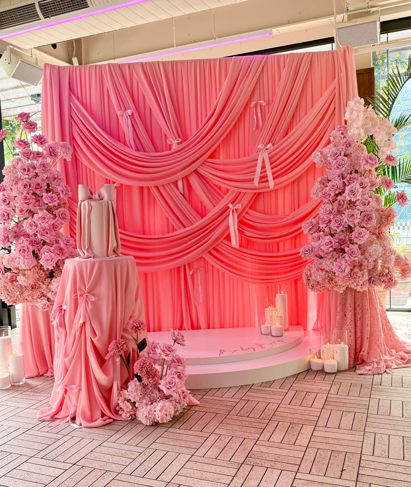Professional draping and fabric styling for Melbourne events