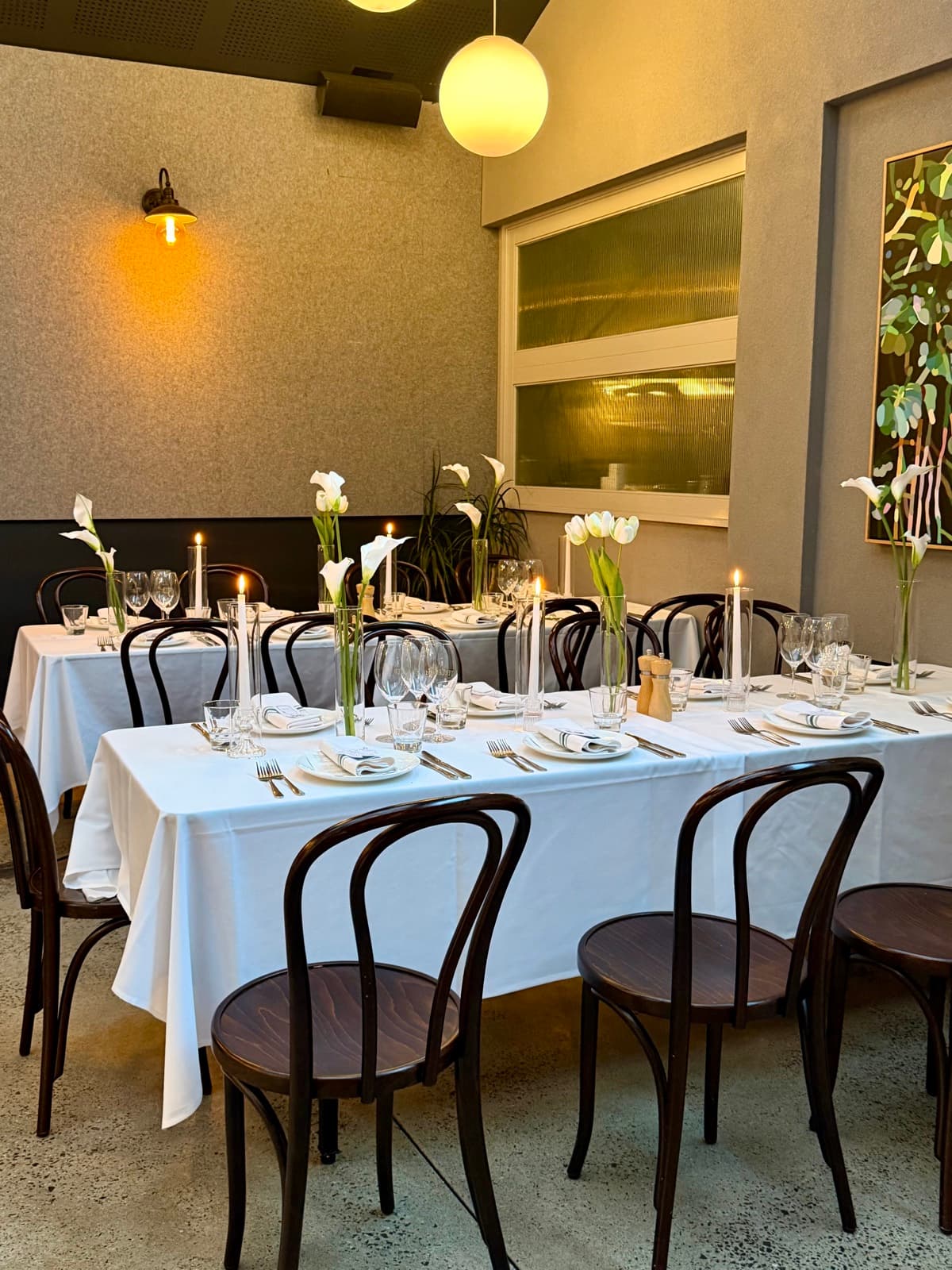 Engagement party styling with floral arrangements and elegant backdrops